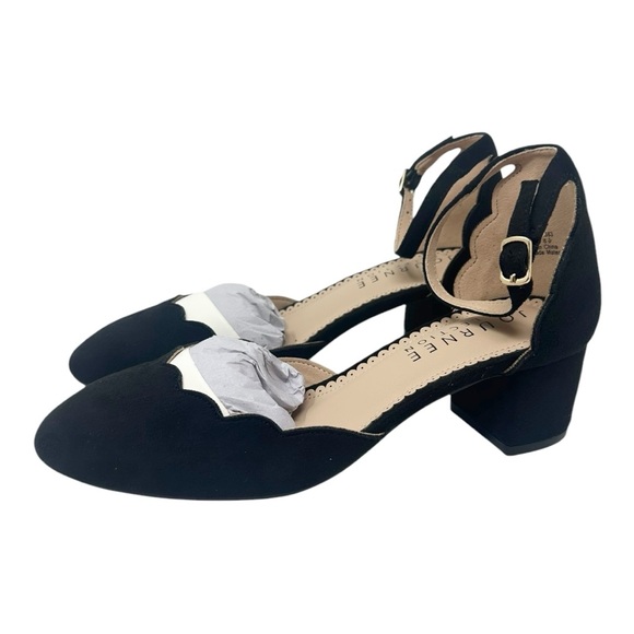 Journee Collection Women’s Edna Faux Suede Block Heel Pump Black Size 8.5 - Picture 3 of 9